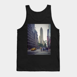 Skyscrapers Street People Garment District Manhattan NYC Tank Top